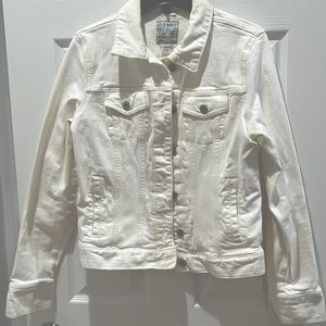 Old Navy White Cotton stretch Jacket size Medium